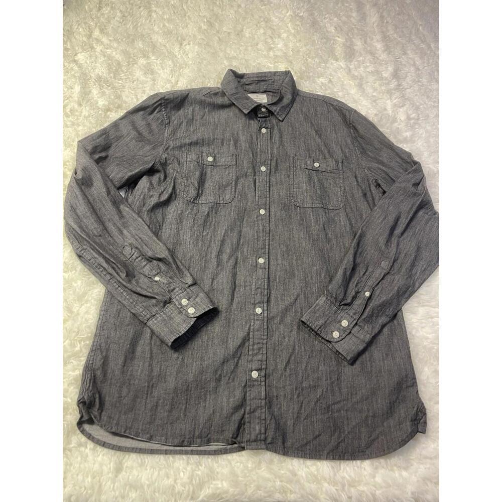 Mutual Weave Men's Button Shirt XLT Long Sleeve Cotton Shirt